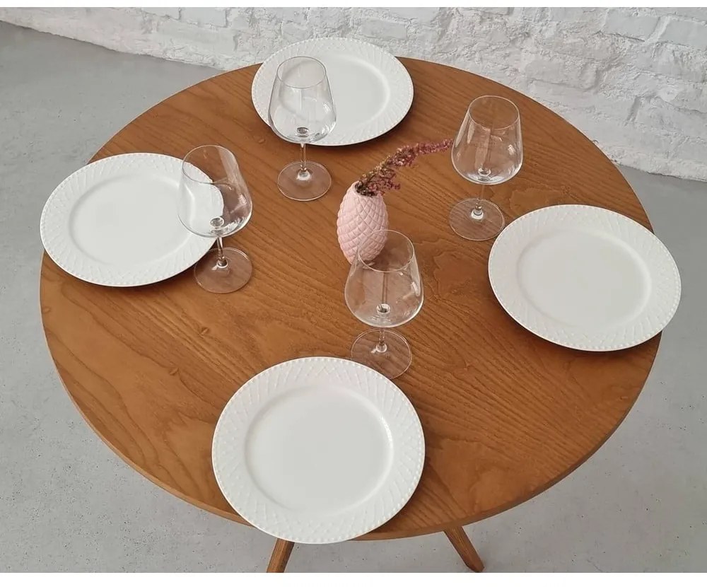 Кръгла трапезна маса с ясенов плот ø 70 cm Jubi – Ragaba