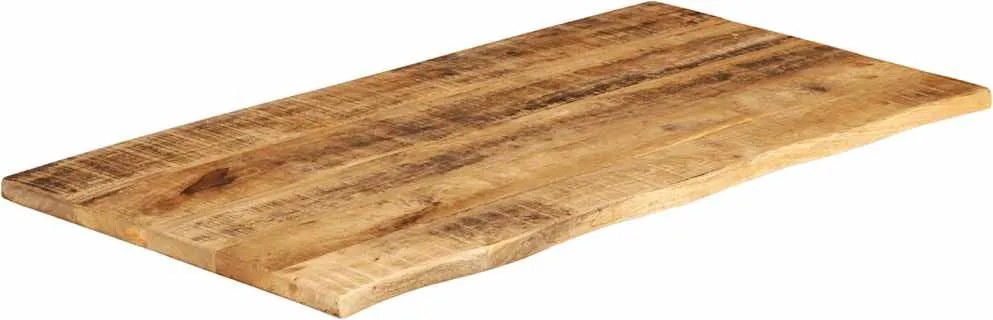 370360 vidaXL Плот за маса, 120x60x2,5 см, жив ръб, грубо мангово дърво масив