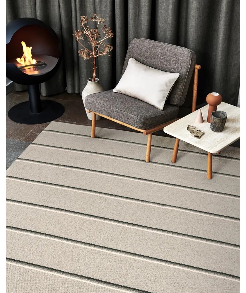 Сива и бежова пътека за открито и закрито 70x300 cm Olle Grey Linen – Pappelina