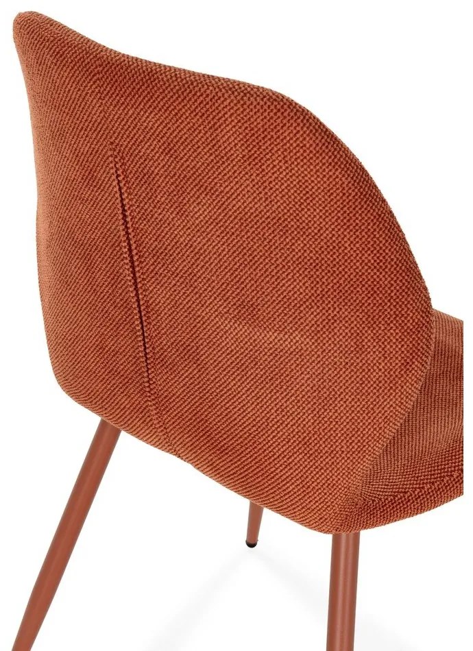 Теракотени тапицирани трапезни столове в комплект 4 бр. Ansu – Marckeric