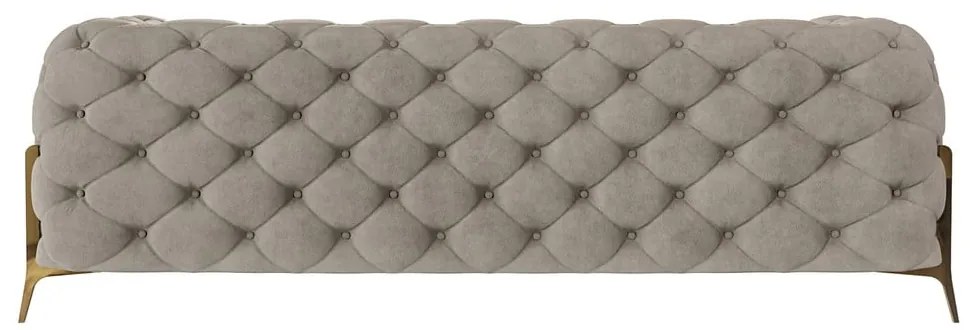 Сиво-бежов кадифен диван 225 cm Chelsea Bis – Ropez