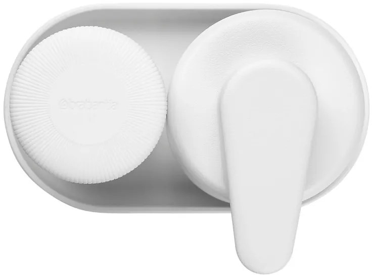 Комплект 2 бр дозатори Brabantia SinkStyle 1008505, Подходящи за препарати за ръце и съдове, 200 мл, Минерализирано покритие, Бял