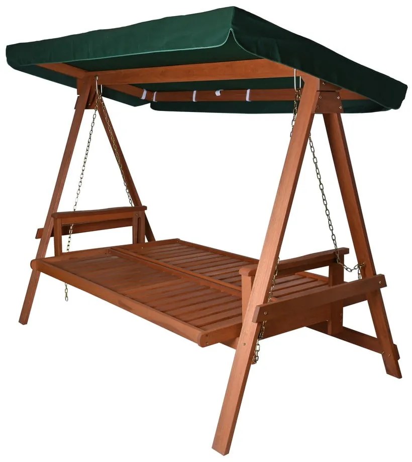 Зелена дървена градинска люлка Vegas Lux - Rojaplast