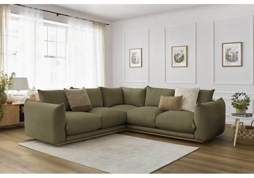 Светлозелен ъглов диван Ernest – Bobochic Paris