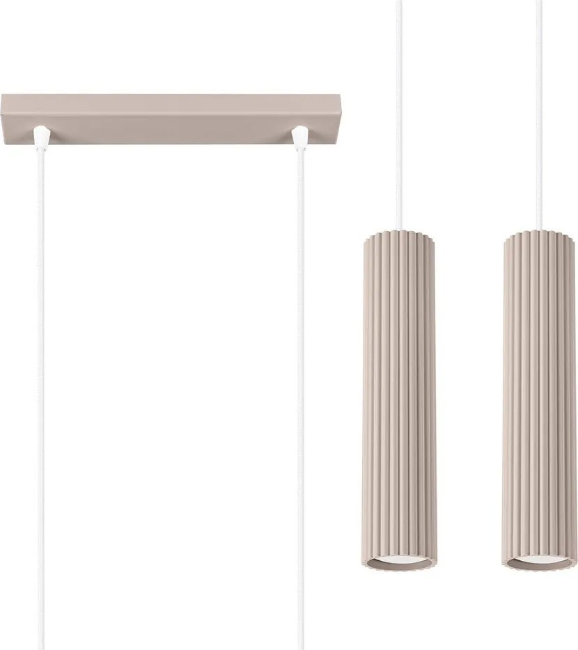 Кафяво-сиво метално висящо осветително тяло Gleam – Sollux