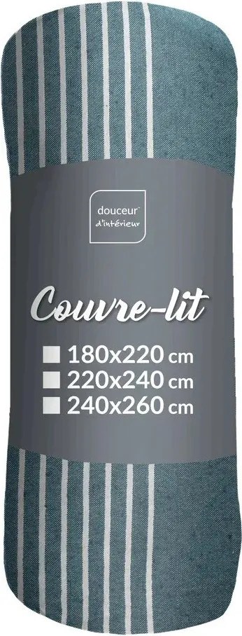 Синьо покривало за легло 220x240 cm Adele – douceur d'intérieur
