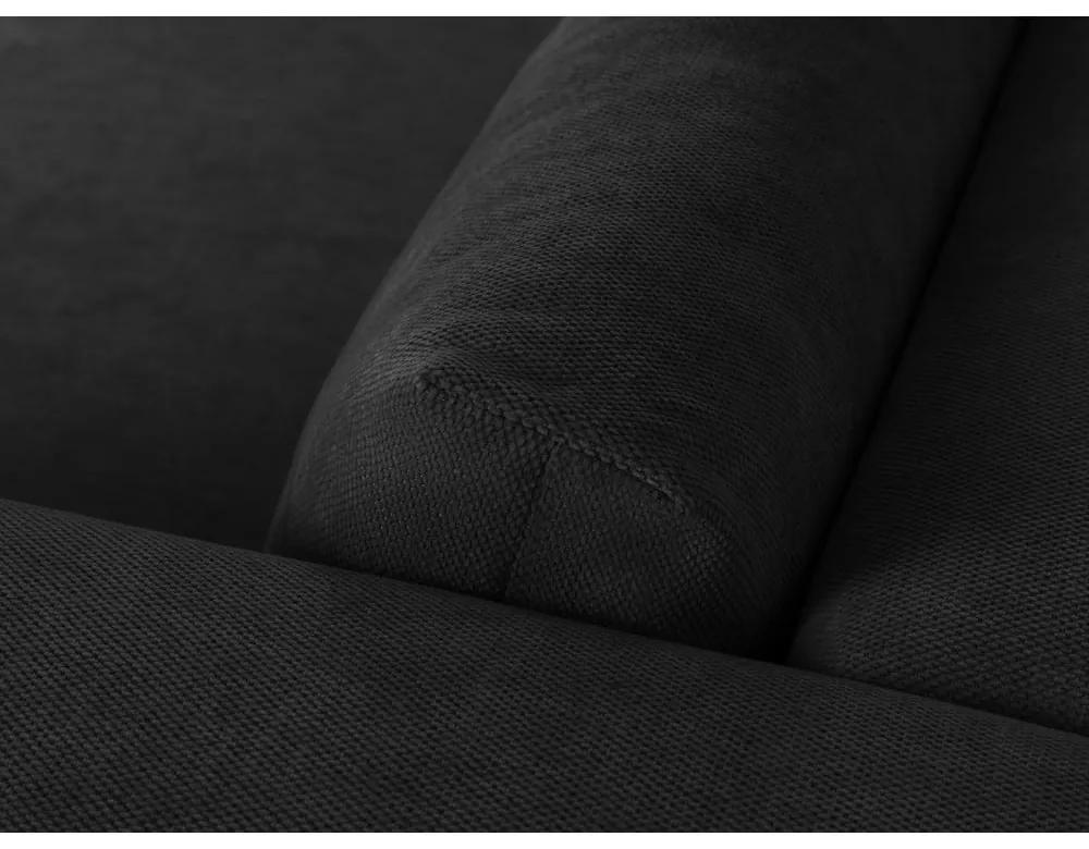 Черен ъглов диван, десен ъгъл Esther – Milo Casa