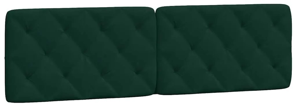 374742 vidaXL Мека табла за легло, тъмнозелена, 180 см, кадифе