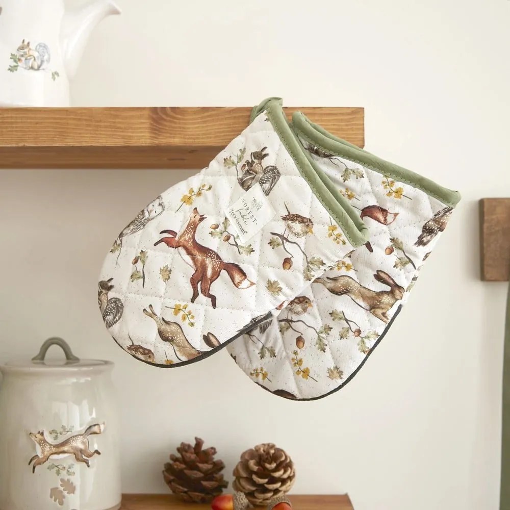 Памучни кухненски ръкавици в комплект от 2 бр. Forest Fable – Cooksmart ®