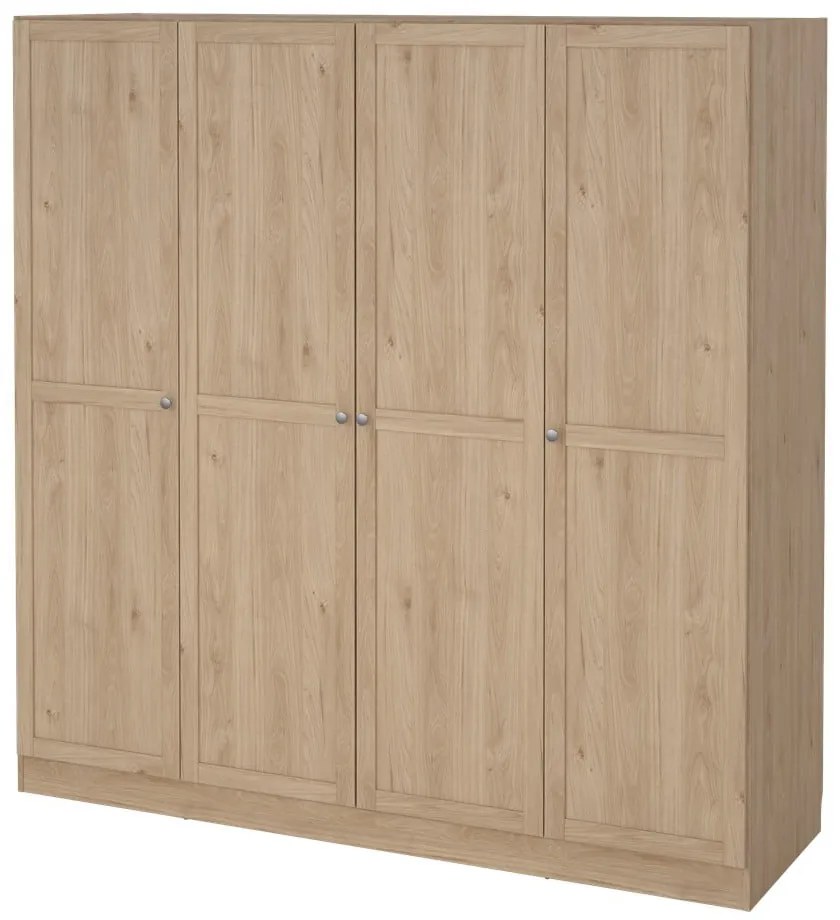 Гардероб с дъбов декор в естествен цвят 195,5x200 см Billund - Tvilum