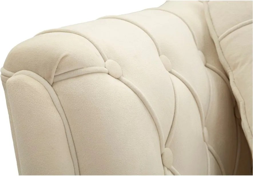 Кремав кадифен диван 130 cm Budapest – Mauro Ferretti