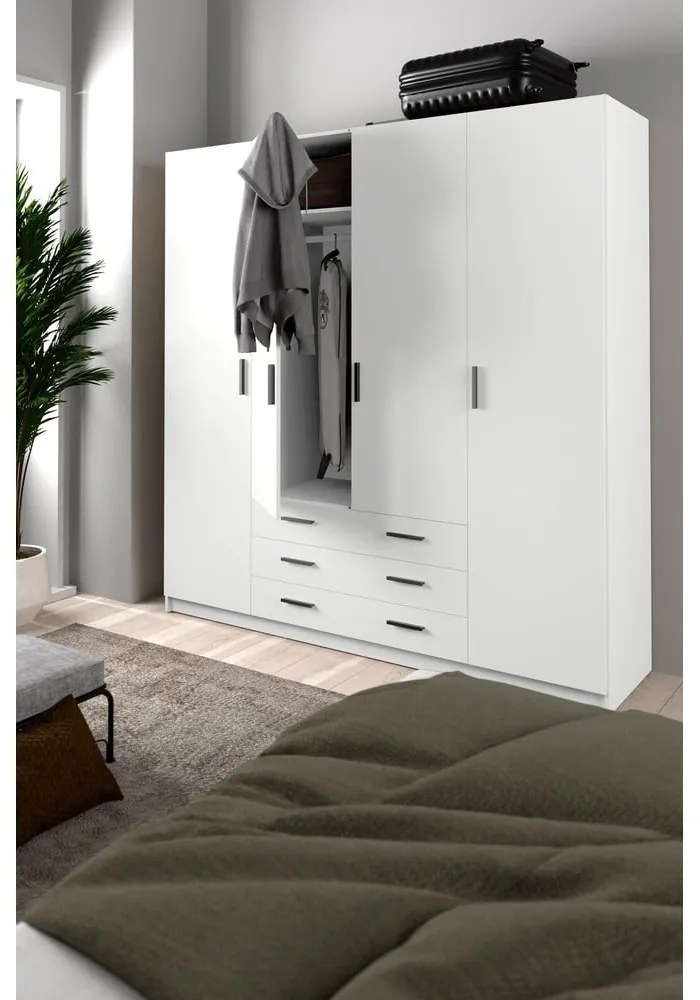 Бял гардероб 196x200 cm Sprint – Tvilum