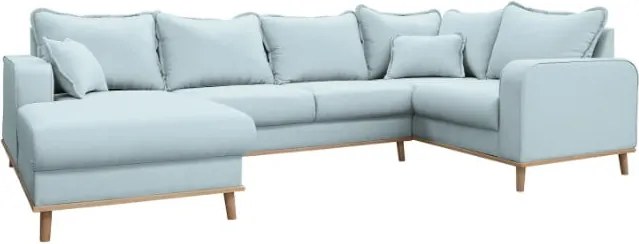 Светлосин ъглов диван (ляв ъгъл) Beata - Ropez