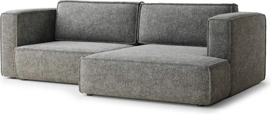 Сив шенилов сгъваем/с място за съхранение ъглов диван (десен ъгъл) Velto – Maison de Rêve