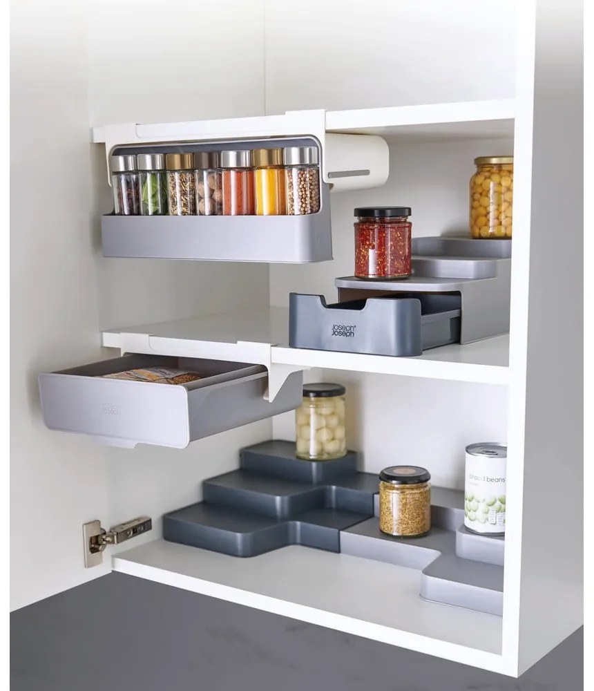 Пластмасови поставка за капаци в комплект 4 бр. без пробиване CupboardStore – Joseph Joseph