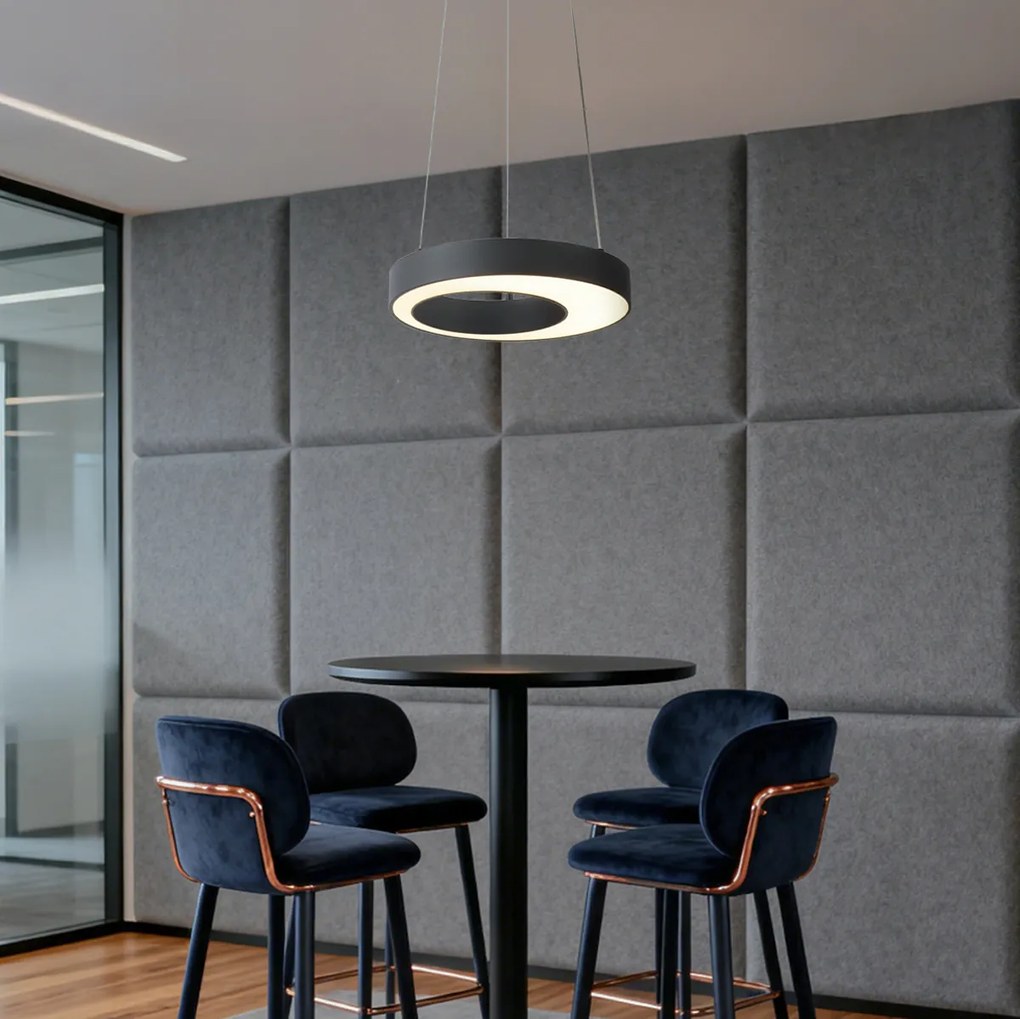 Модерен висящ лампион черен 35 см с 3-степенно димиране - Organici