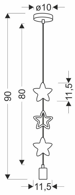 Жълто-бяла детска лампа с метален абажур Single - Candellux Lighting