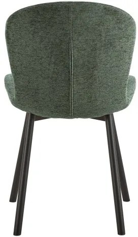ФИОРА Зелен (тъкан Апиа 352) / черни крака – МОДЕРЕН ТАПИЦИРАН С ЧЕНИЛ СТОЛ ЗА ДНЕВНА/ТРАПЕЗАРИЯ