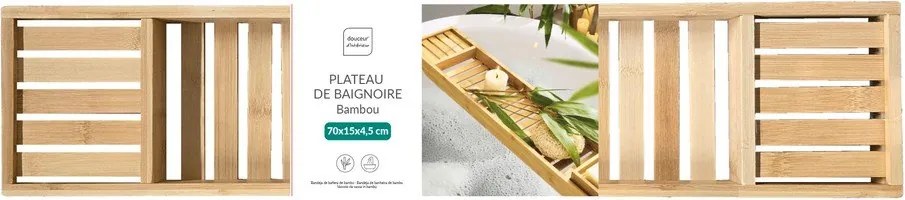 Бамбукова табла за баня 70 cm Hanoi – douceur d'intérieur