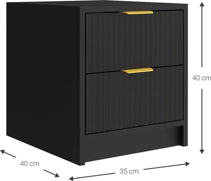Нощно шкафче Allegro-Черно