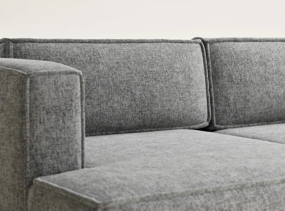 Сив шенилов сгъваем/с място за съхранение ъглов диван (ляв ъгъл) Velto – Maison de Rêve