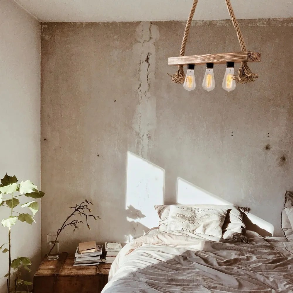 Висящо осветително тяло в естествен цвят Erebos – Opviq lights