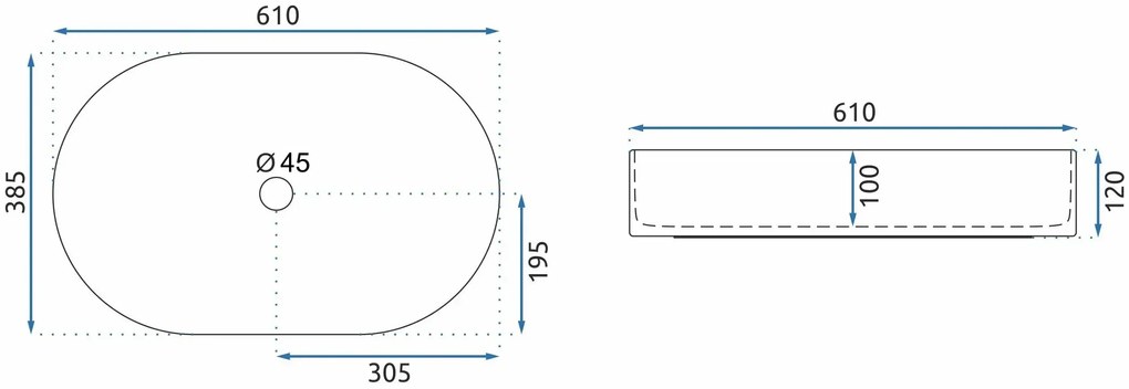 Умивалник за плот Rea NADIA 60 WHITE MATT