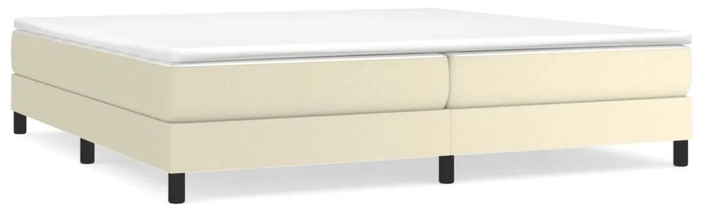 3120720 vidaXL Рамка за легло с пружини кремава 200x200 см изкуствена кожа