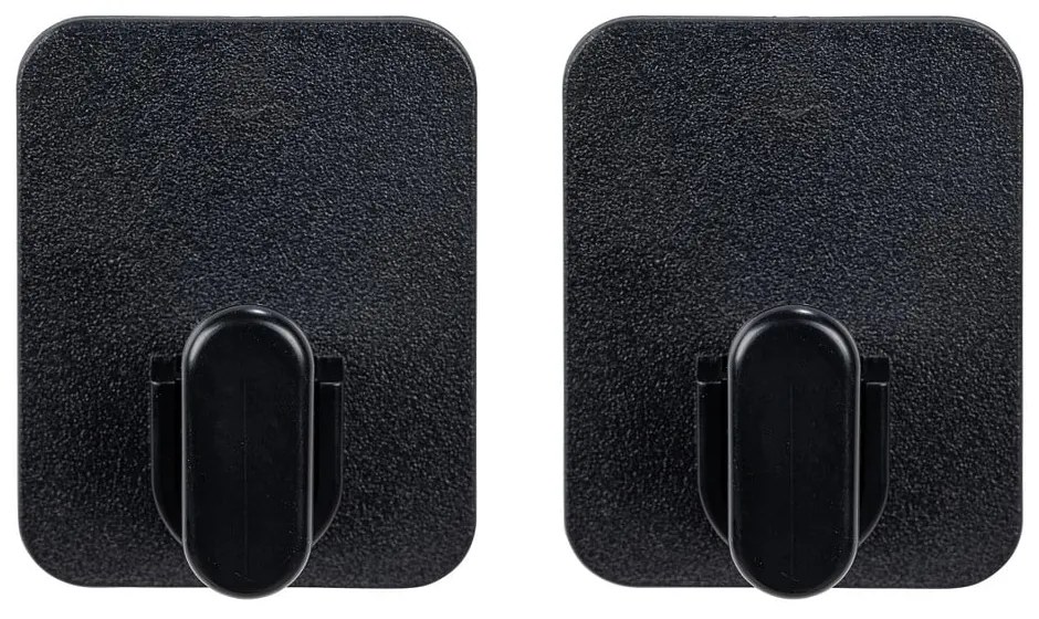 Черни пластмасови комплект куки без пробиване 2 бр. Parma – Allstar