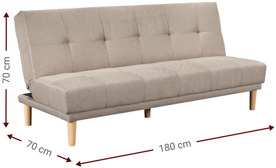 Диван - Легло Cozy-Светлокафяво