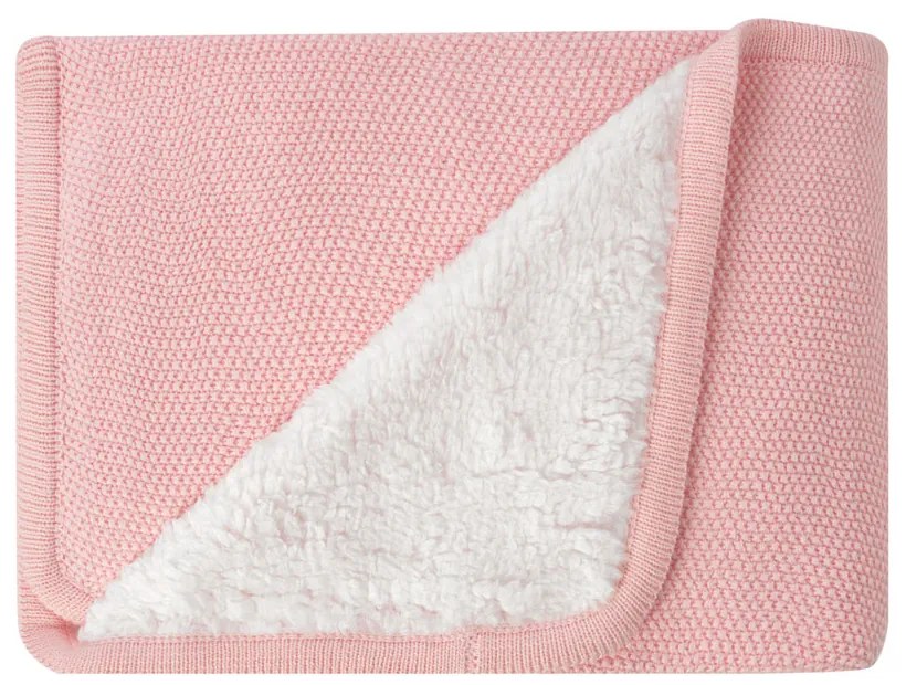 KIKKA BOO Плетено памучно одеяло с шерпа DREAM BIG PINK