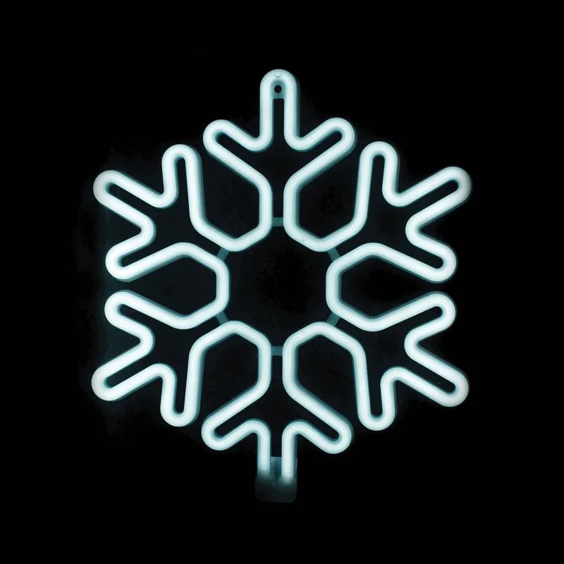 Светеща тръба с шарка Snowflake LED-Cool White