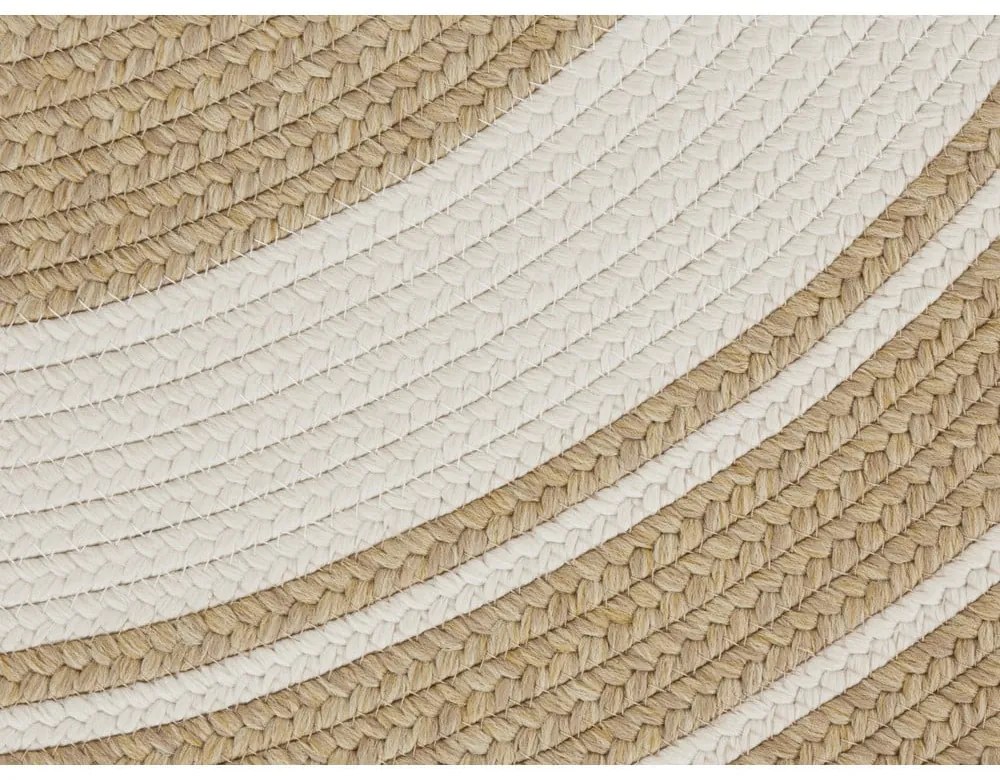 Кръгъл външен килим в естествен цвят ø 200 cm - NORTHRUGS