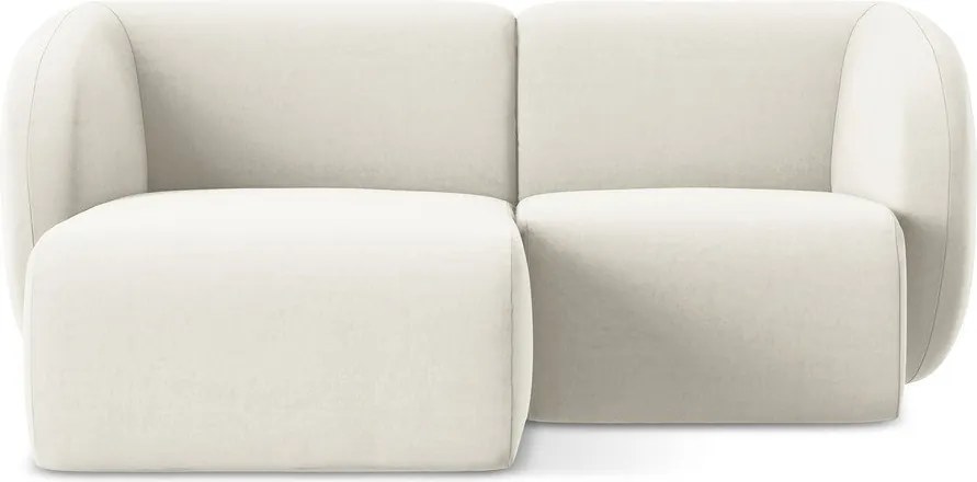 Бежов кадифен ъглов диван (ляв ъгъл) Lani – Makamii