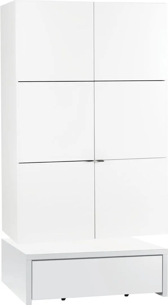 Гардероб Young 2-врата with drawer-107 x 53 x 194 cm.-White