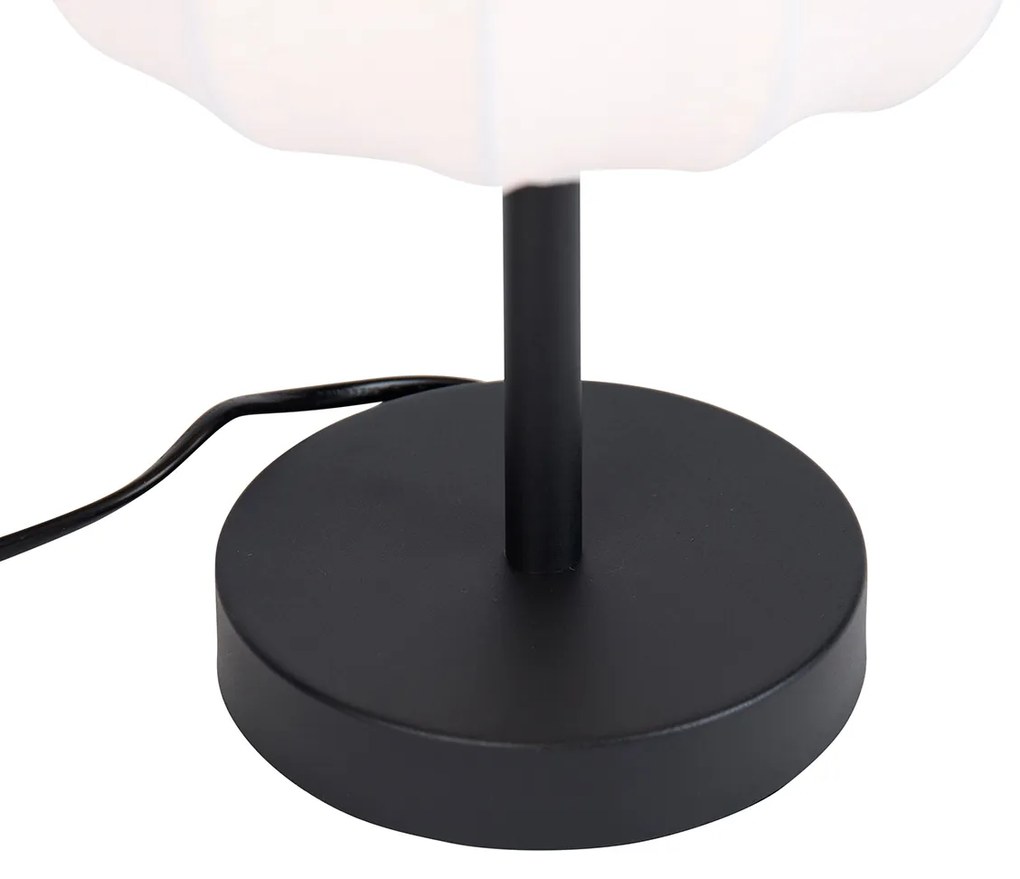Japandi настолна лампа черна с бяло - Madleine