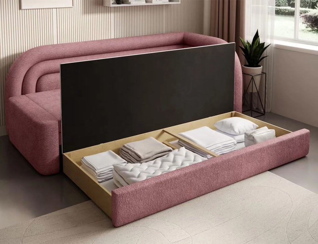 Разтегателно легло Fanuci - Розово - Дясно