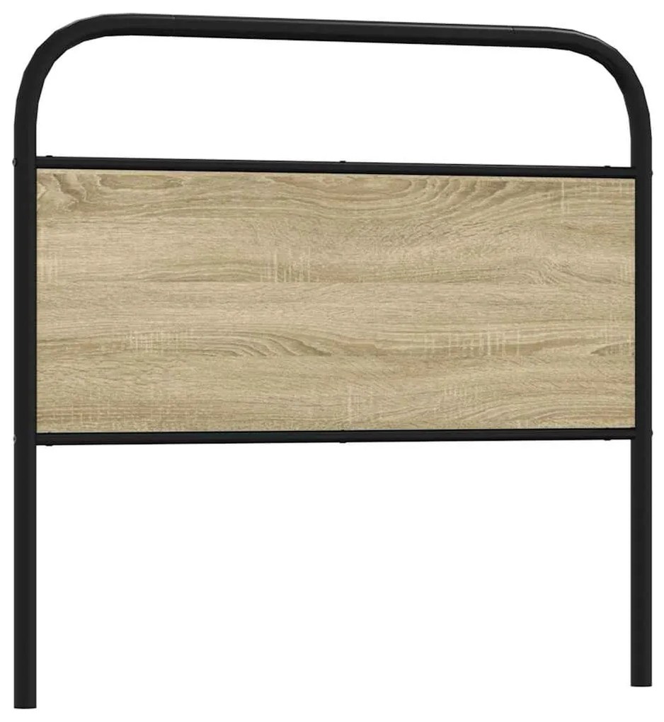 4100288 vidaXL Резервна табла за легло, дъб сонома, 107 см, стомана и инженерно дърво