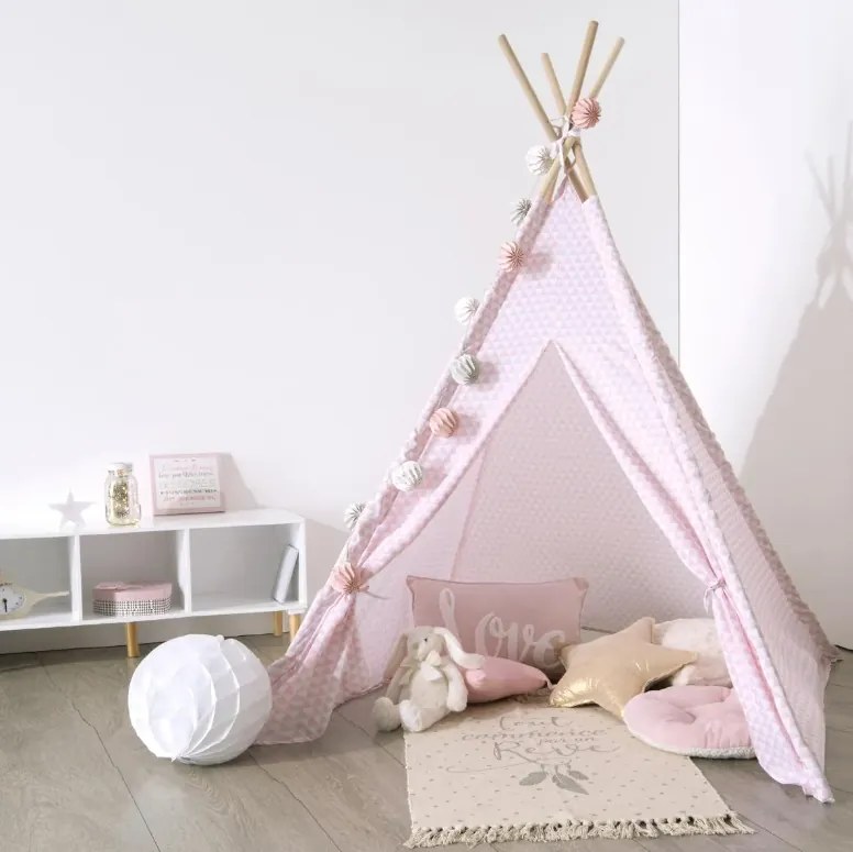 Детска палатка atmosphera Teepee, 120x120x160 cm - Сив