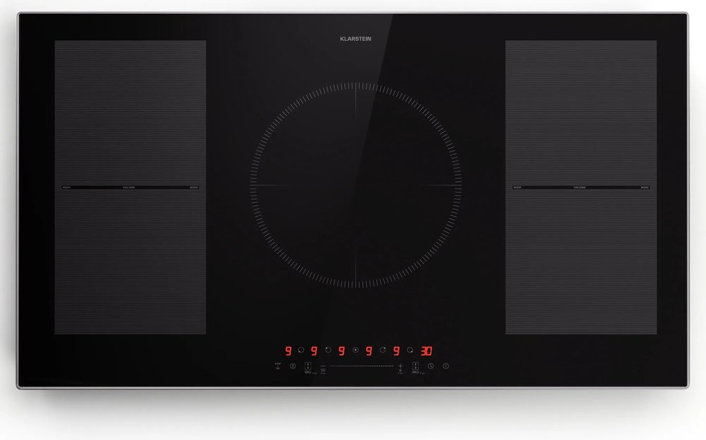 Klarstein Delicatessa 90 Hybrid Prime, индукционен плот за вграждане, 5 зони, 7200 W, самодостатъчен