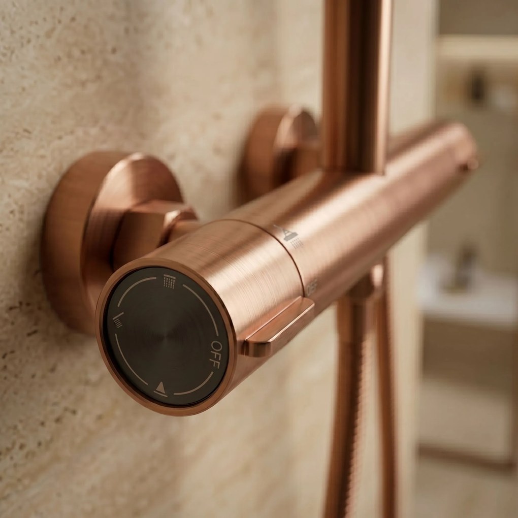 Душ система с Термостат Rea Drop Brush Copper