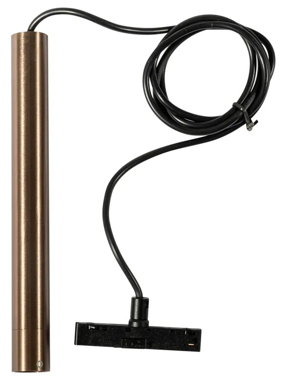 Модерно висящо осветление тъмен бронз за 1-фазова релсова система - Slimline Keno