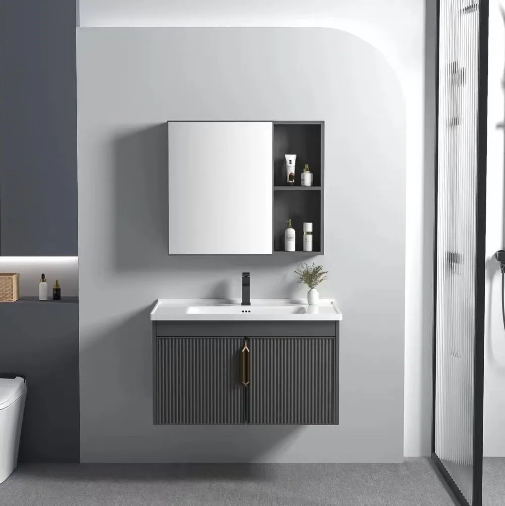 Комплект мебели за баня с мивка Astor 60cm Grey