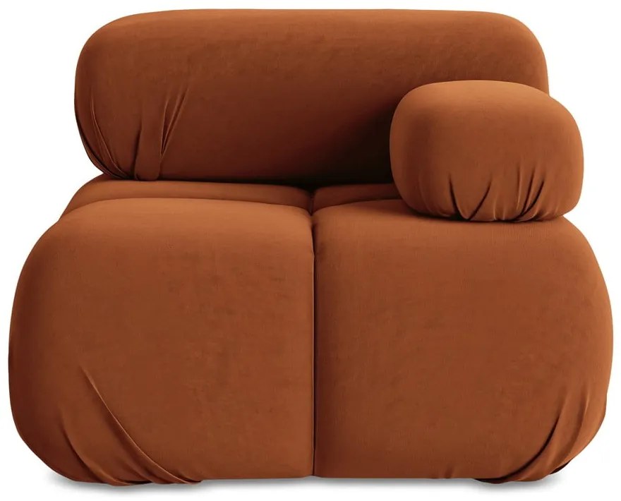 Оранжев кадифен модул за диван (десен ъгъл) Lokua – Makamii