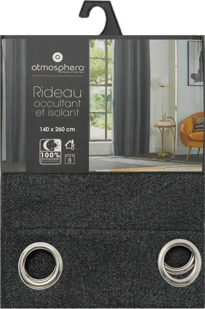 Термо блекаут завеса atmosphera, 140x260 cm - Сив