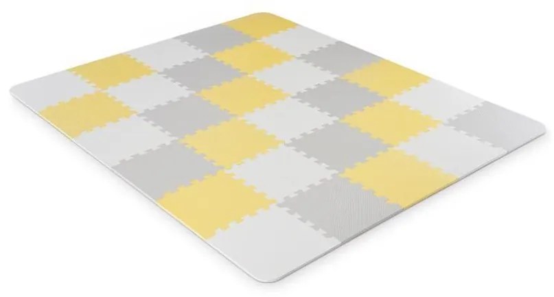 KINDERKRAFT - Постелка от пяна LUNO 30 бр. сив/жълт