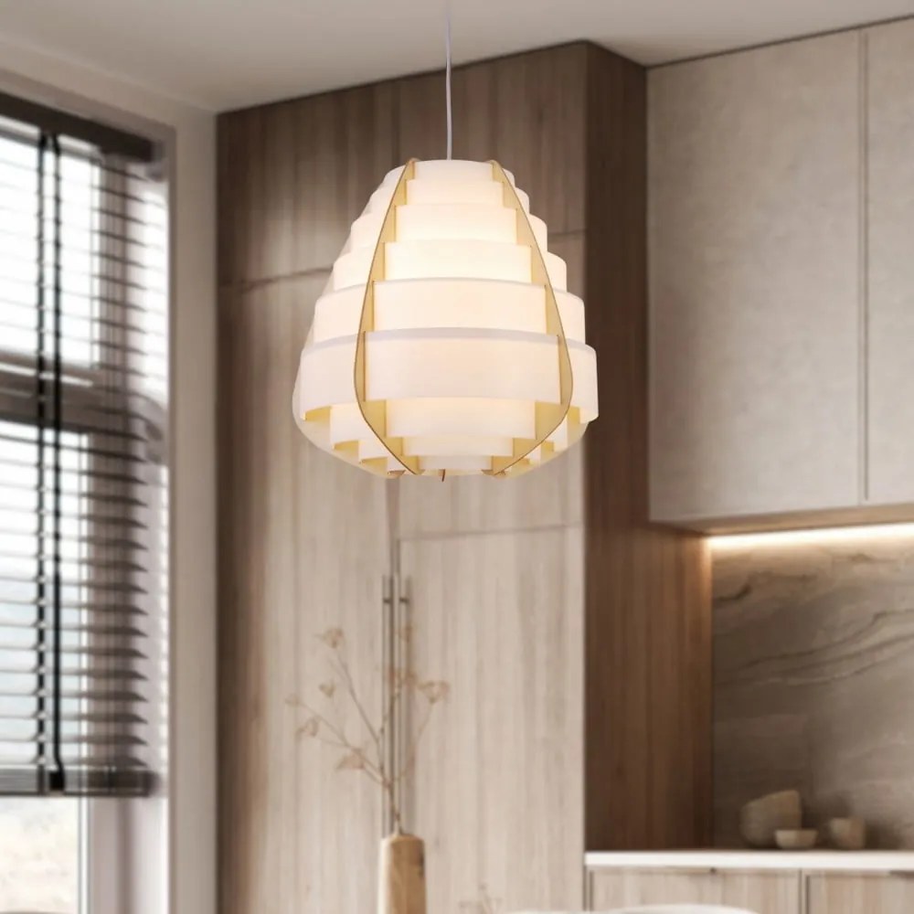 Бяло висящо осветително тяло Nagoja – Candellux Lighting