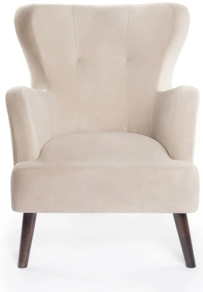 Бежово кадифено кресло Noemye – Bonami Selection