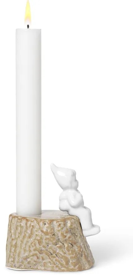 Коледен свещник, изработен от порцелан и фаянс, с дължина 9 см Christmas Tales - Kähler Design