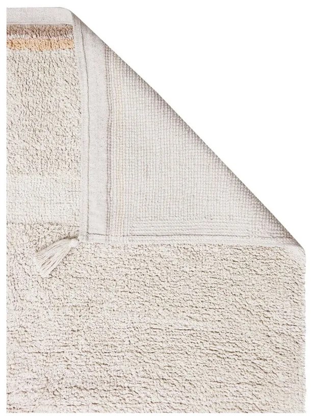 Кремав ръчно изработен памучен килим подходящ за пране 200x300 cm Bloom Natural – Lorena Canals